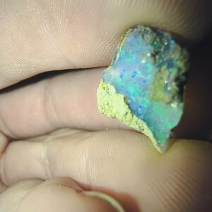 Raw Opal Gemstone with Blue and Green Hues